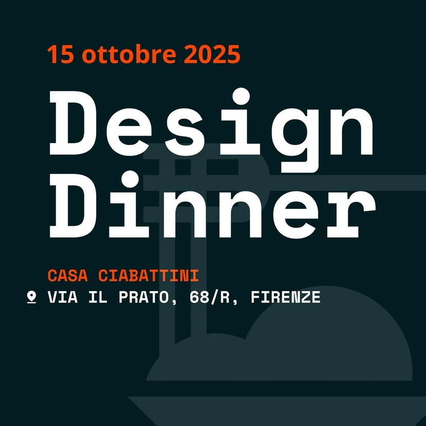 Cover DesignDinner #3 Firenze - 15 Ottobre