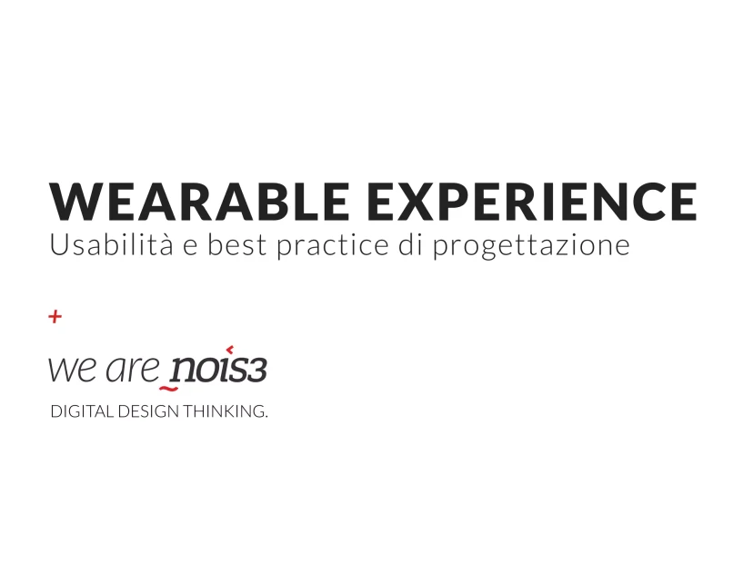 Wearable Experience, slide 1
