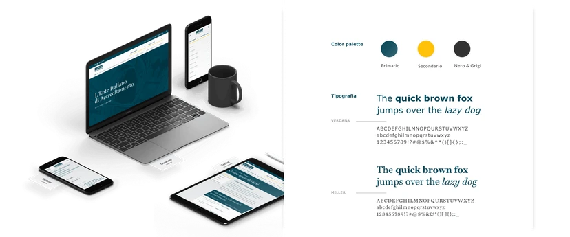 Brand web identity applied